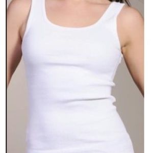 Cotton Ribbed Tank Top Brand New White XL